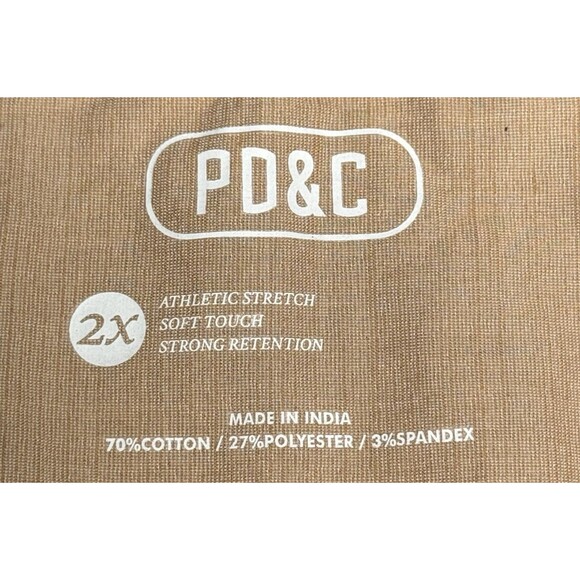 PDC Shirt Mens Size 2X Big & Tall Short Sleeve Collared Front Pockets Button Up - Picture 7 of 9